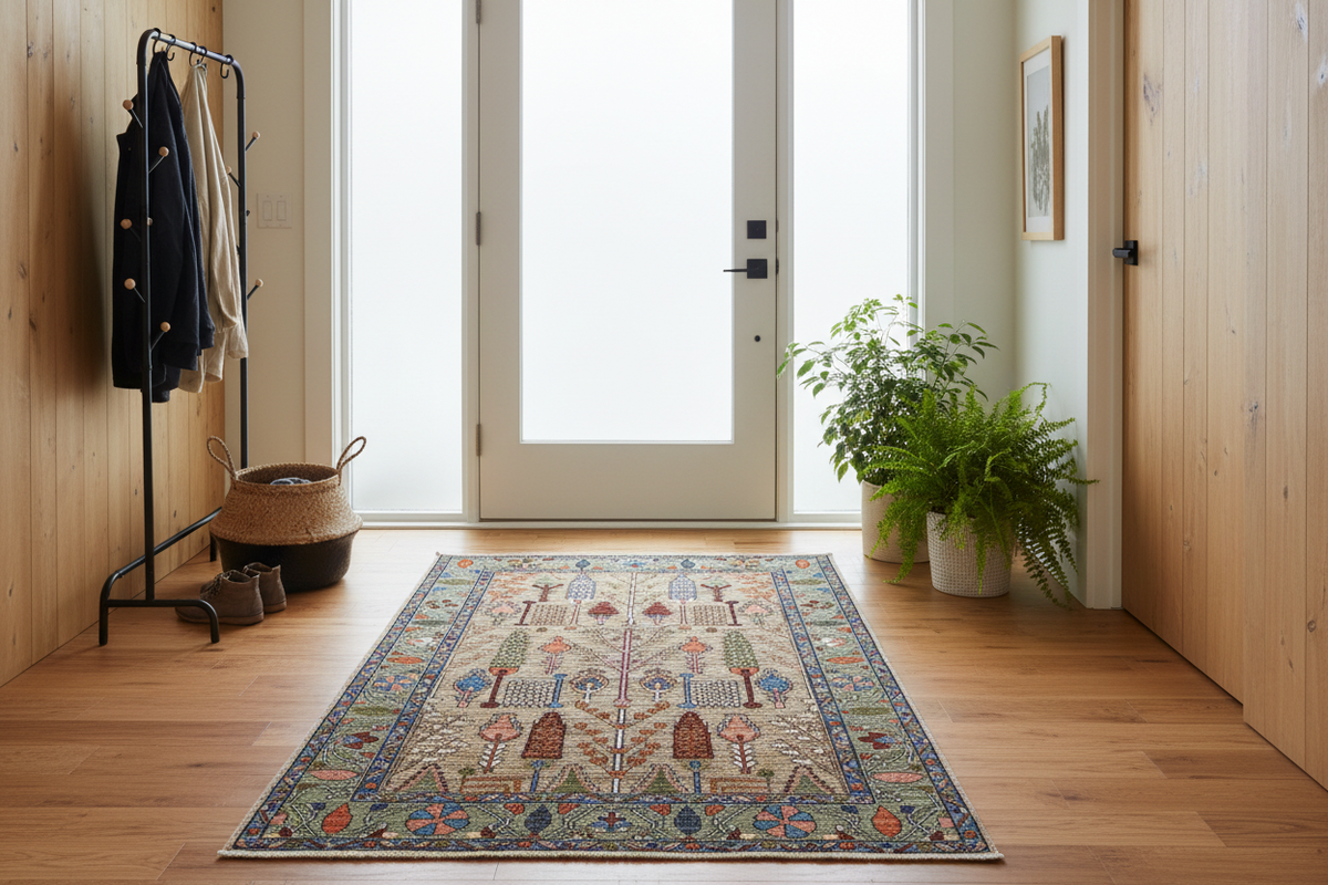 Fine Aryana - Tree of Life (4'01"x6'01") natural/green