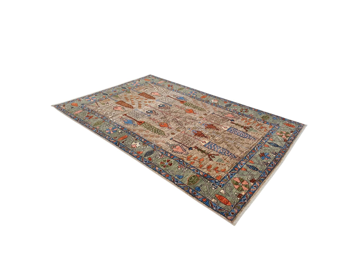 Fine Aryana - Tree of Life (4'01"x6'01") natural/green