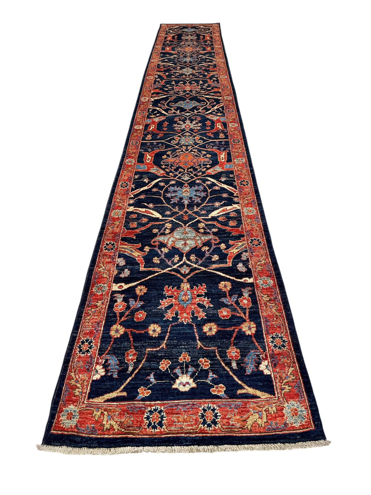 Aryana - Bidjar (2'06"x15'05") navy/red