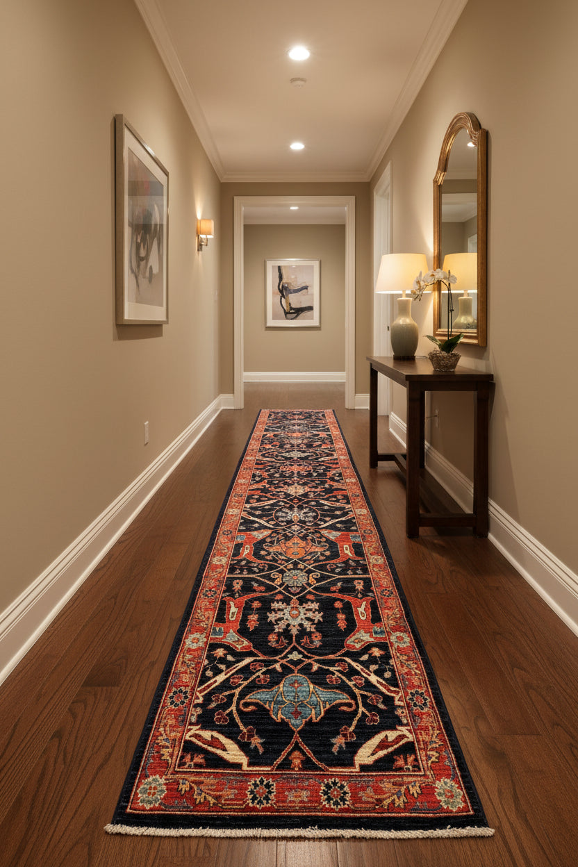 Aryana - Bidjar (2'06"x15'05") navy/red