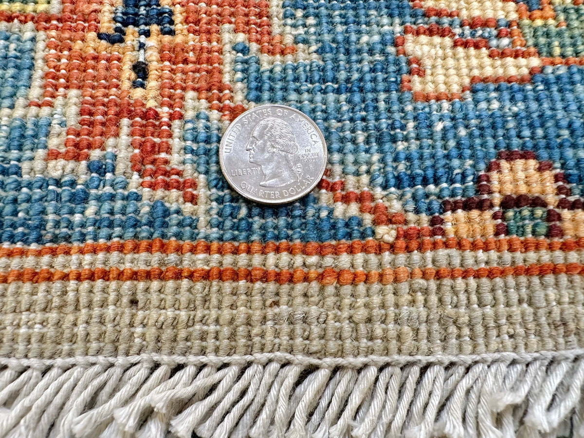 Aryana - Sickle Leaf Kerman Design (8'08"x11'09") lt.gray/blue/rust