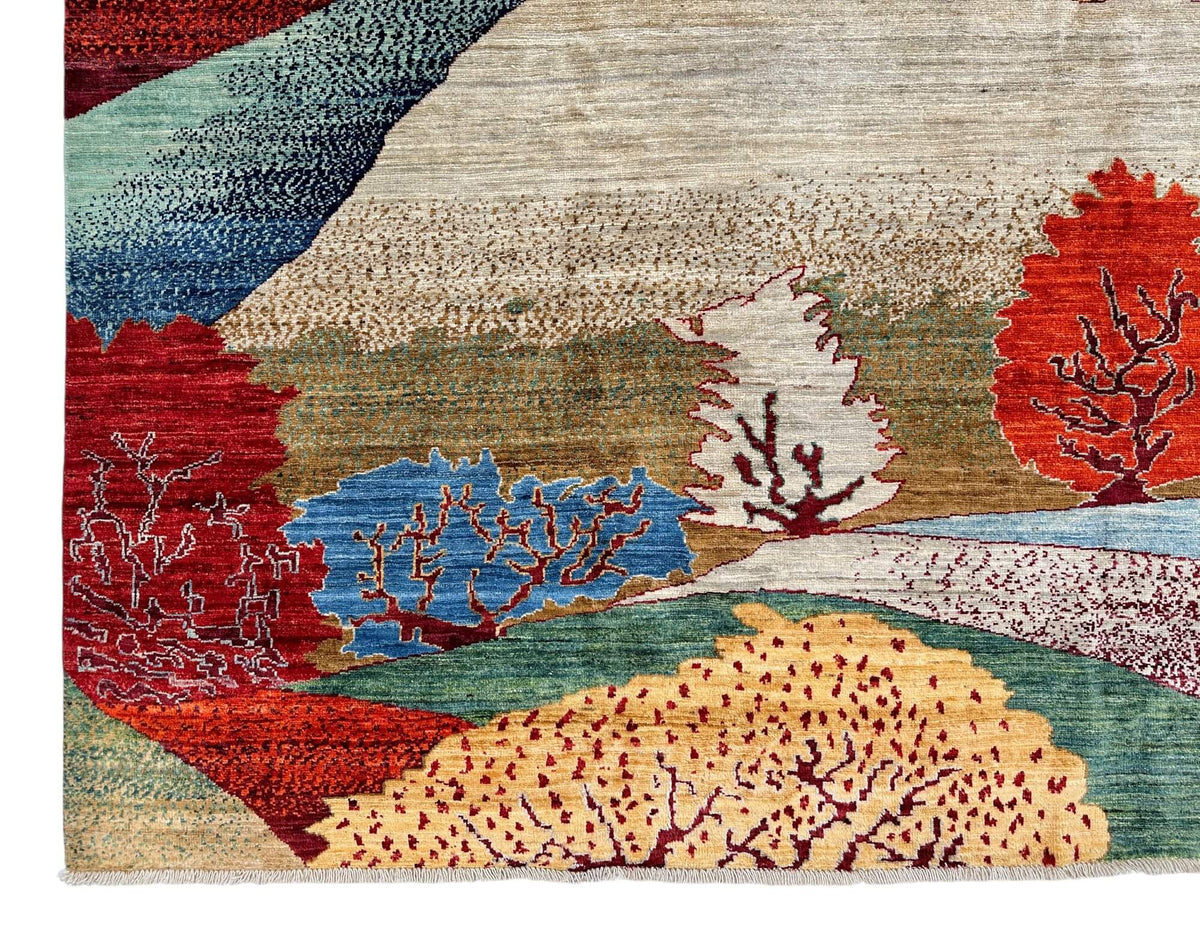 Aryana - Pictorial Landscape (8'00"x9'07") multicolor/beige/lt. blue