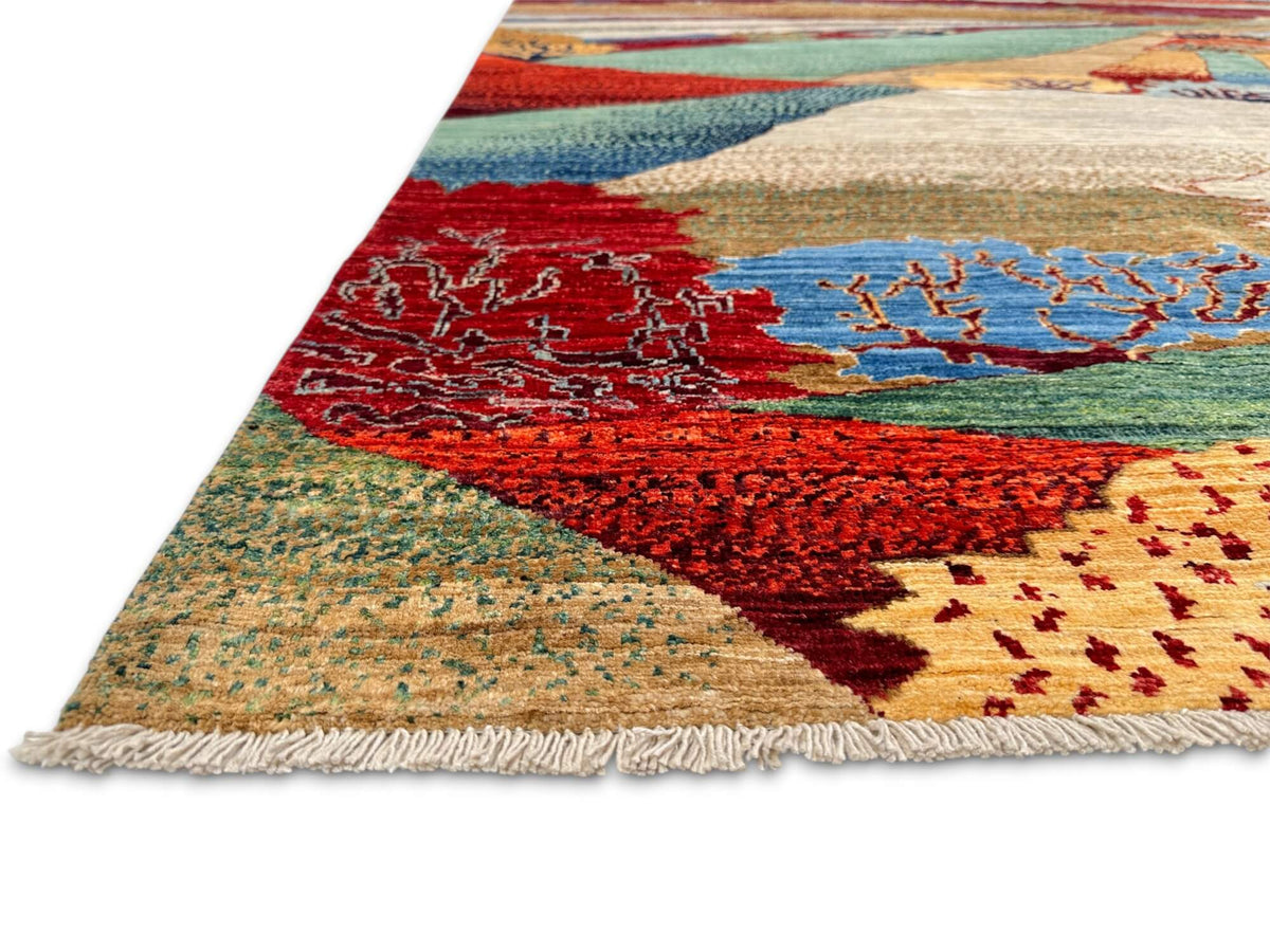 Aryana - Pictorial Landscape (8'00"x9'07") multicolor/beige/lt. blue