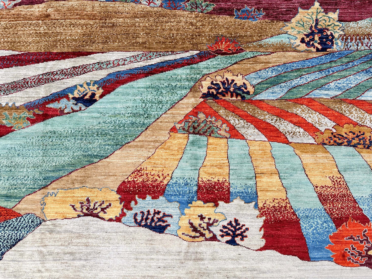 Aryana - Pictorial Landscape (8'00"x9'07") multicolor/beige/lt. blue