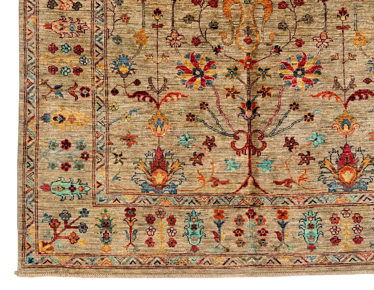 Aryana - Sultani (5'00"x6'09") natural undyed/multicolor