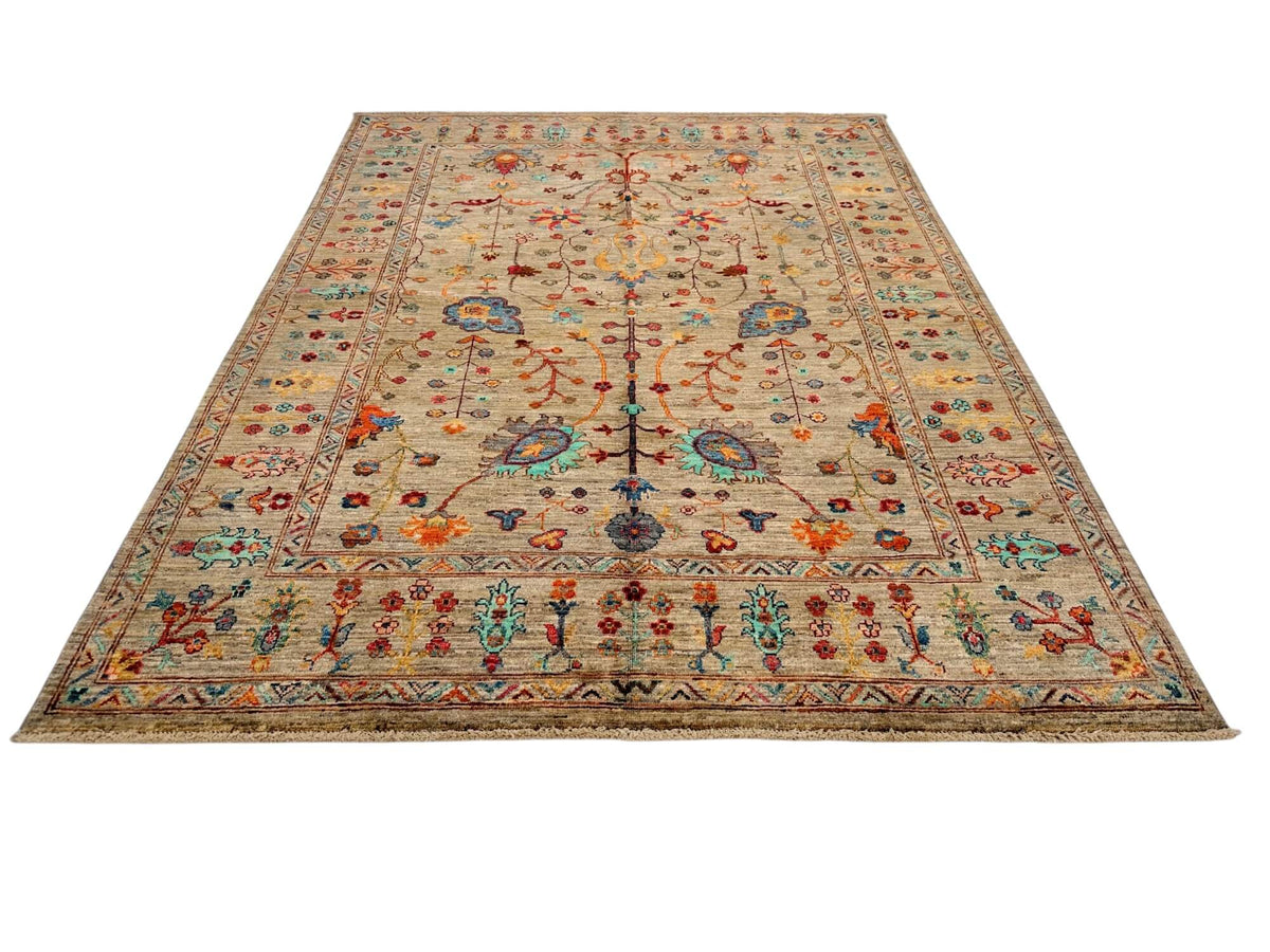 Aryana - Sultani (5'00"x6'09") natural undyed/multicolor