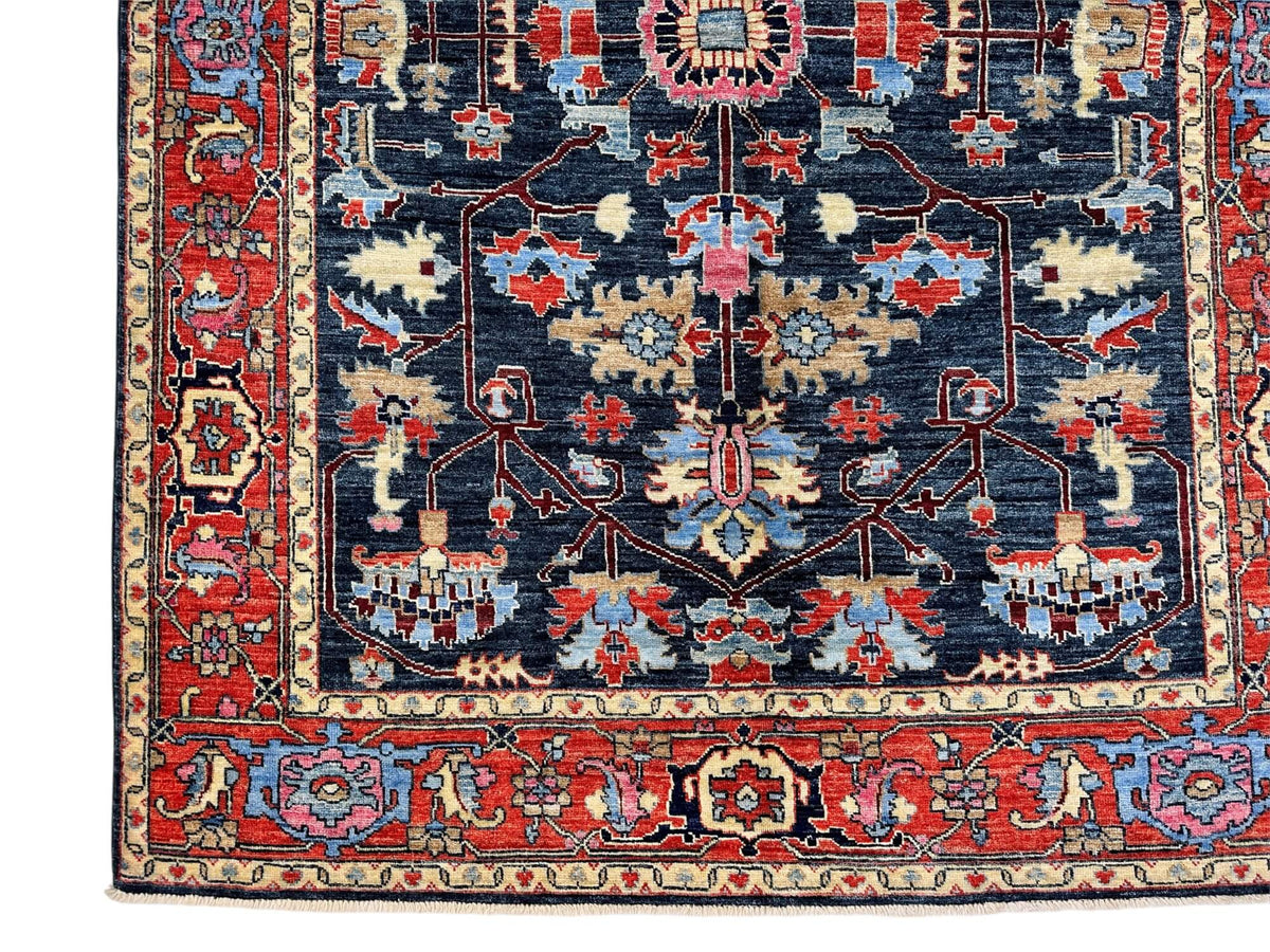 Aryana - Serapi Design (5'00"x6'10") indigo/red