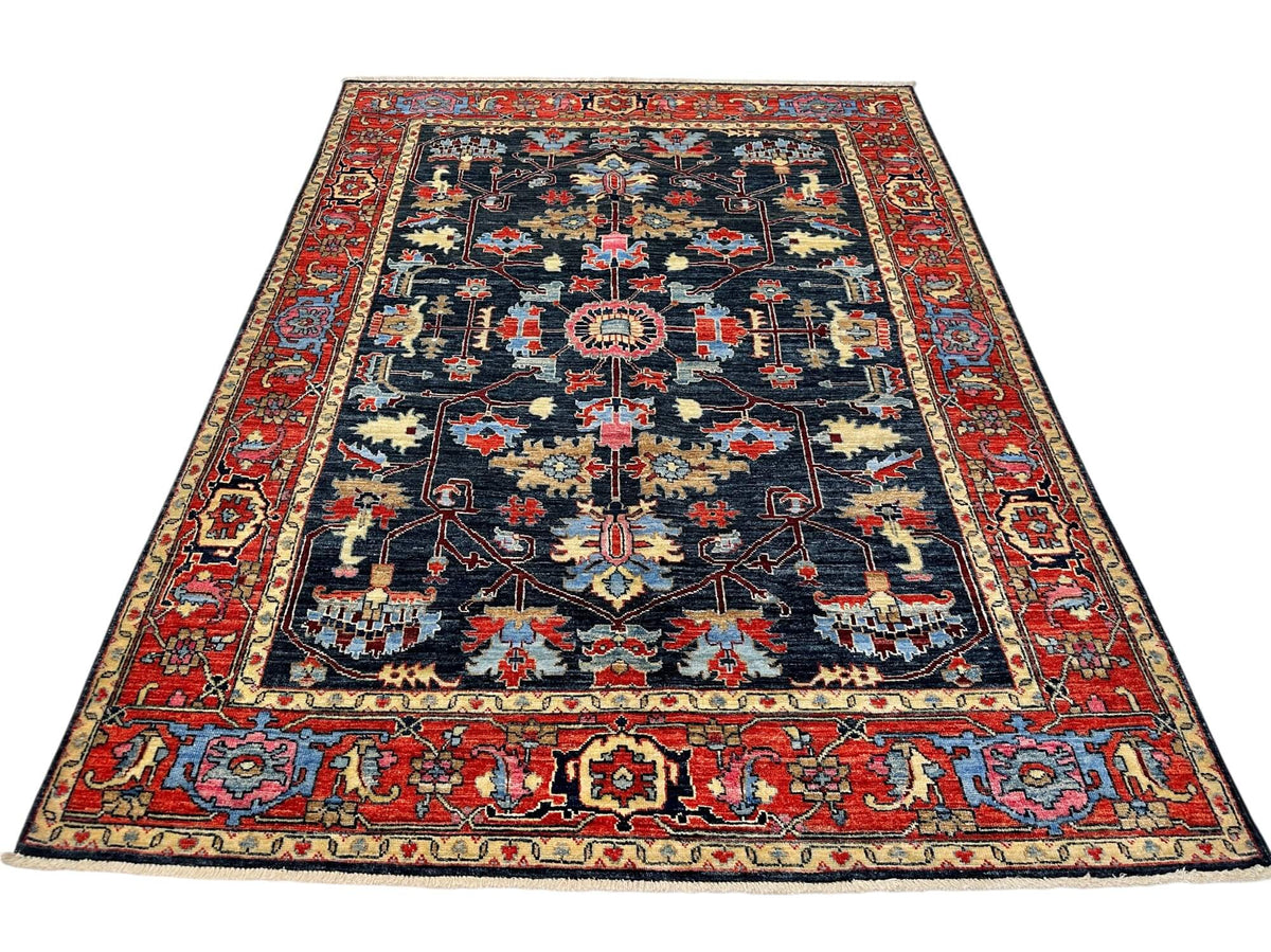 Aryana - Serapi Design (5'00"x6'10") indigo/red