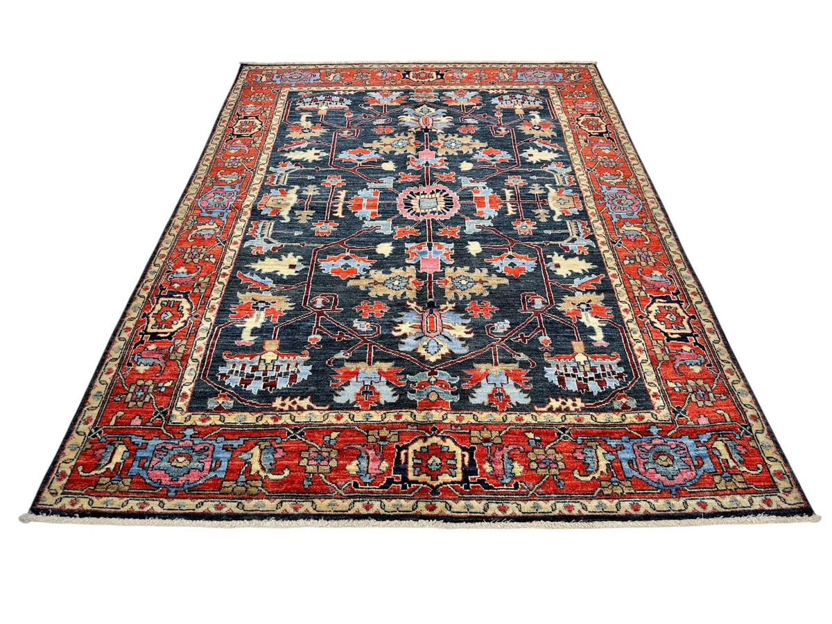 Aryana - Serapi Design (5'00"x6'10") indigo/red
