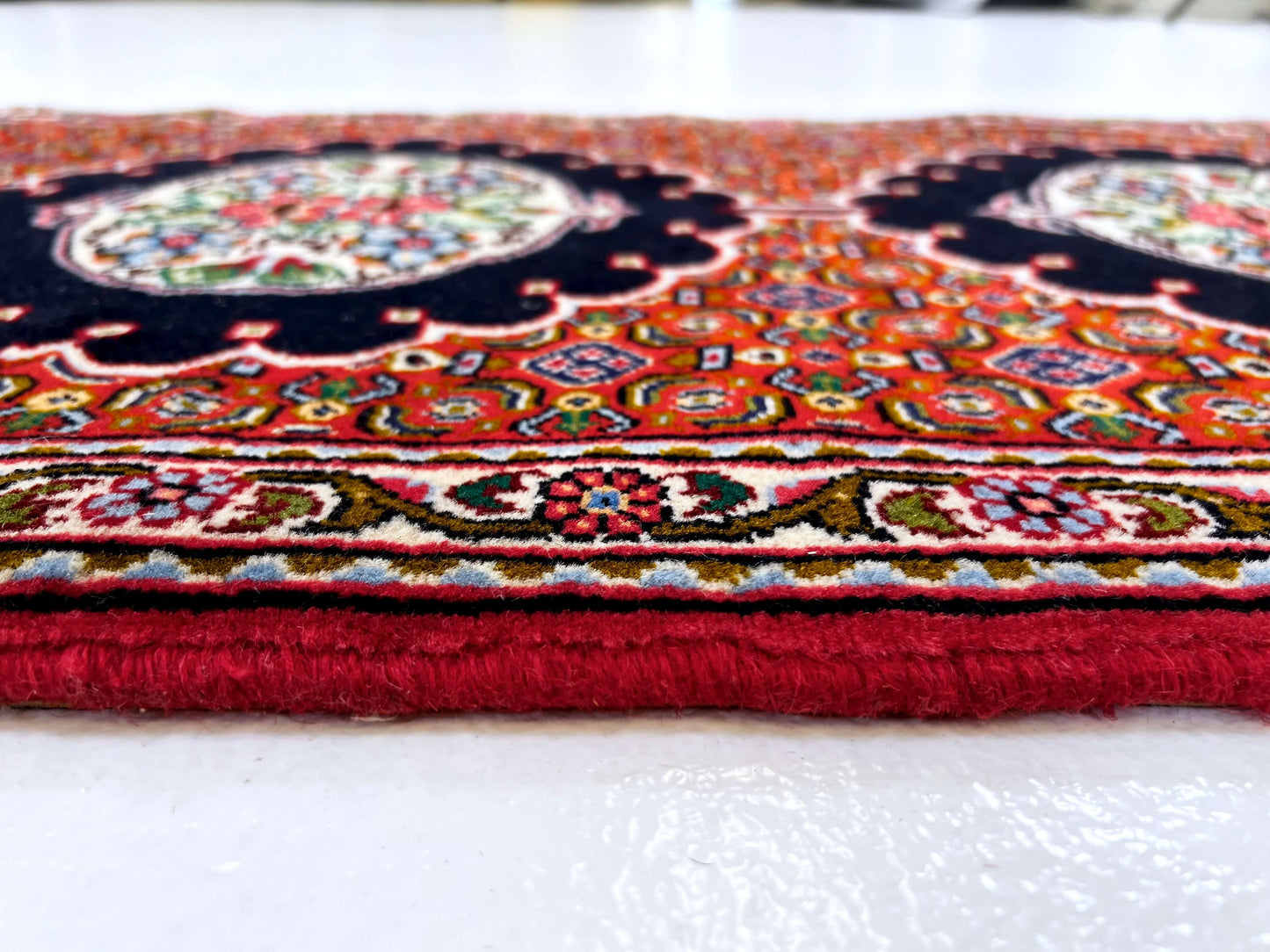 Persian Bijar (2'00"x10'06") red/black/ivory