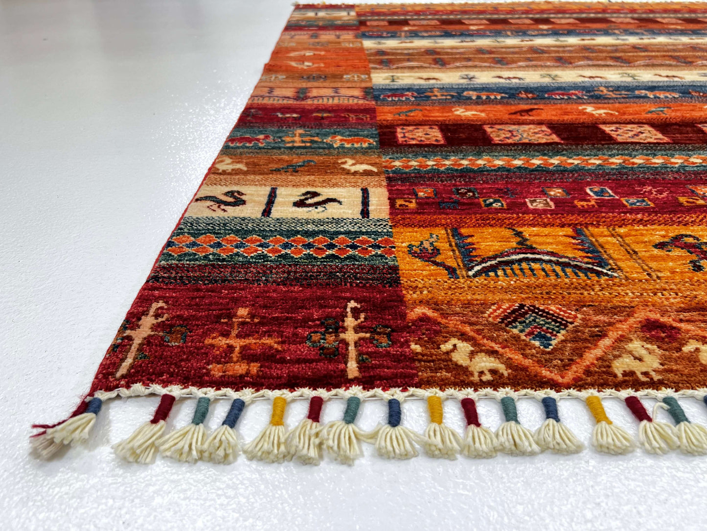 Khurjeen/Gabbeh (6'06"x6'10") rust/multicolor