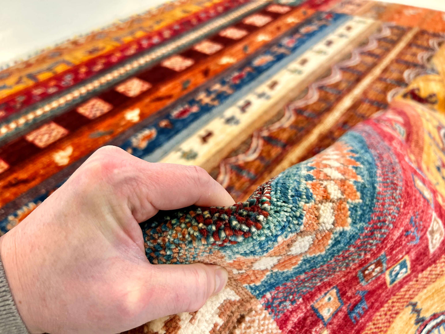 Khurjeen/Gabbeh (6'06"x6'10") rust/multicolor