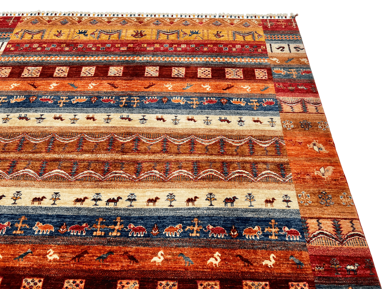 Khurjeen/Gabbeh (6'06"x6'10") rust/multicolor