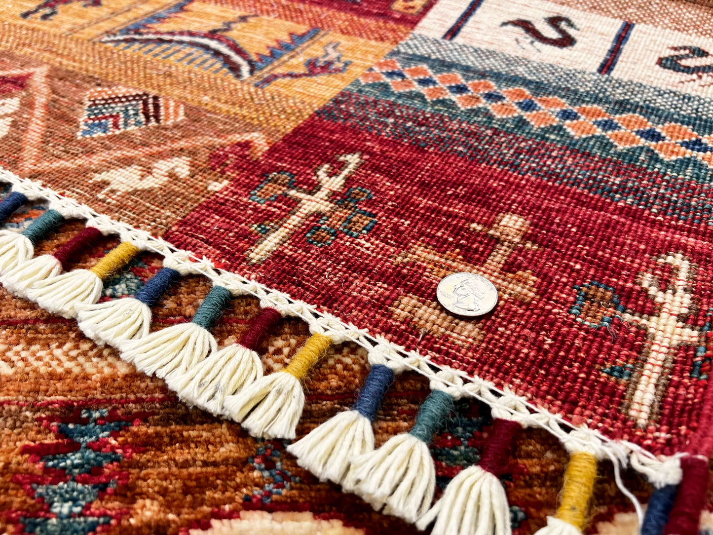 Khurjeen/Gabbeh (6'06"x6'10") rust/multicolor