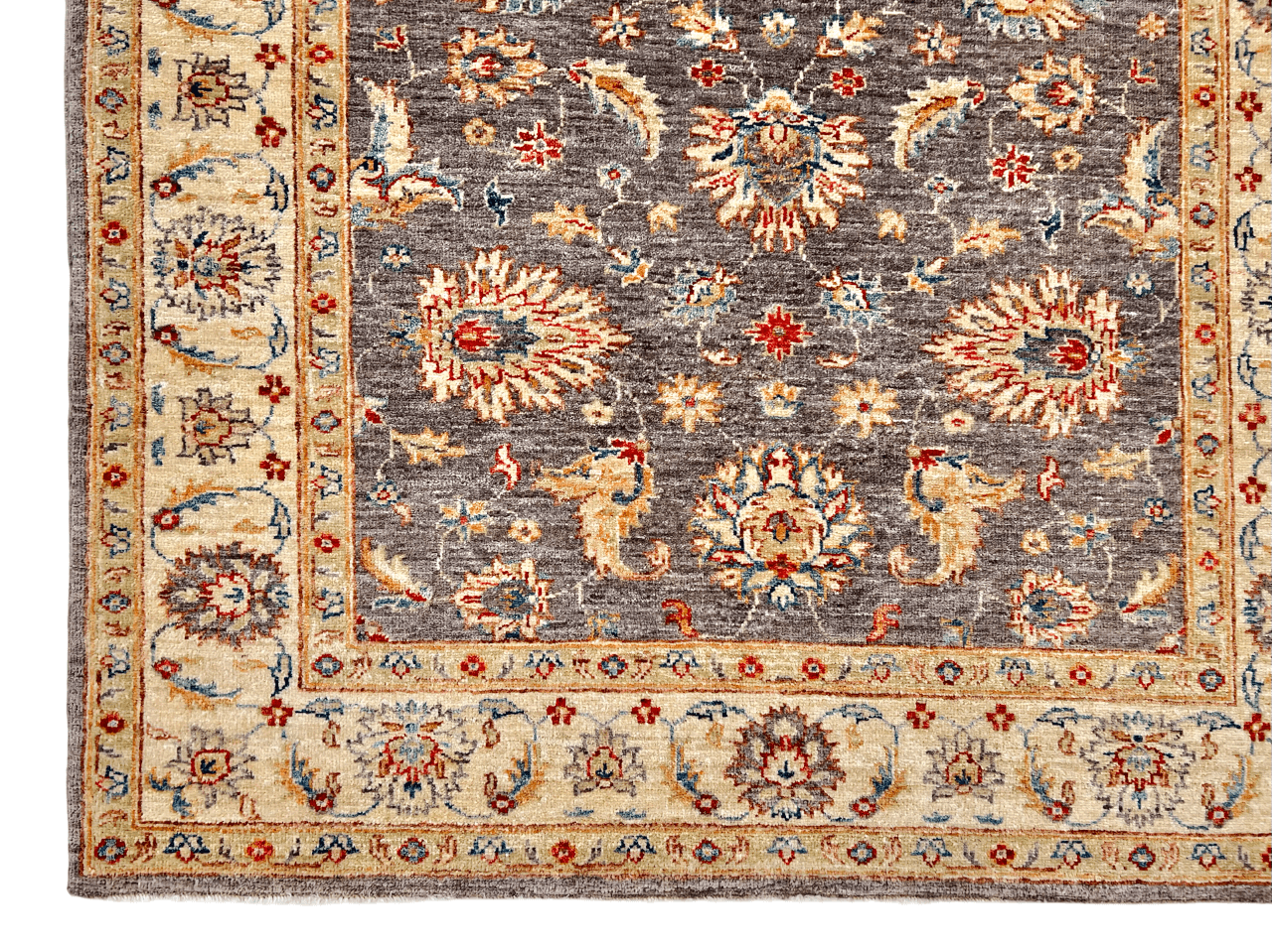 Chobi Farahan (4'00"x5'06") lavendar-gray/ivory