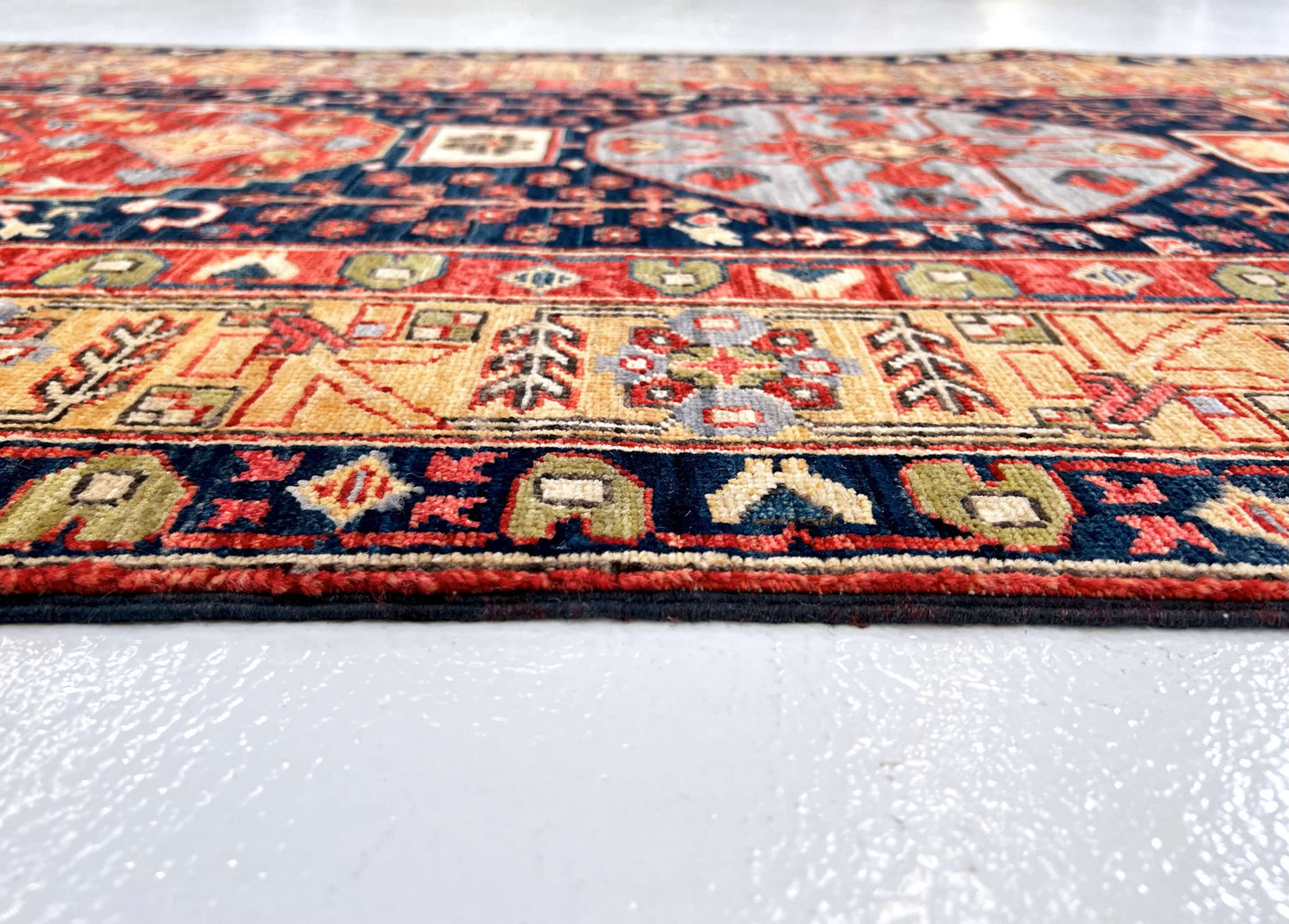 Heriz -nav/gld 3'03"x10' Runner