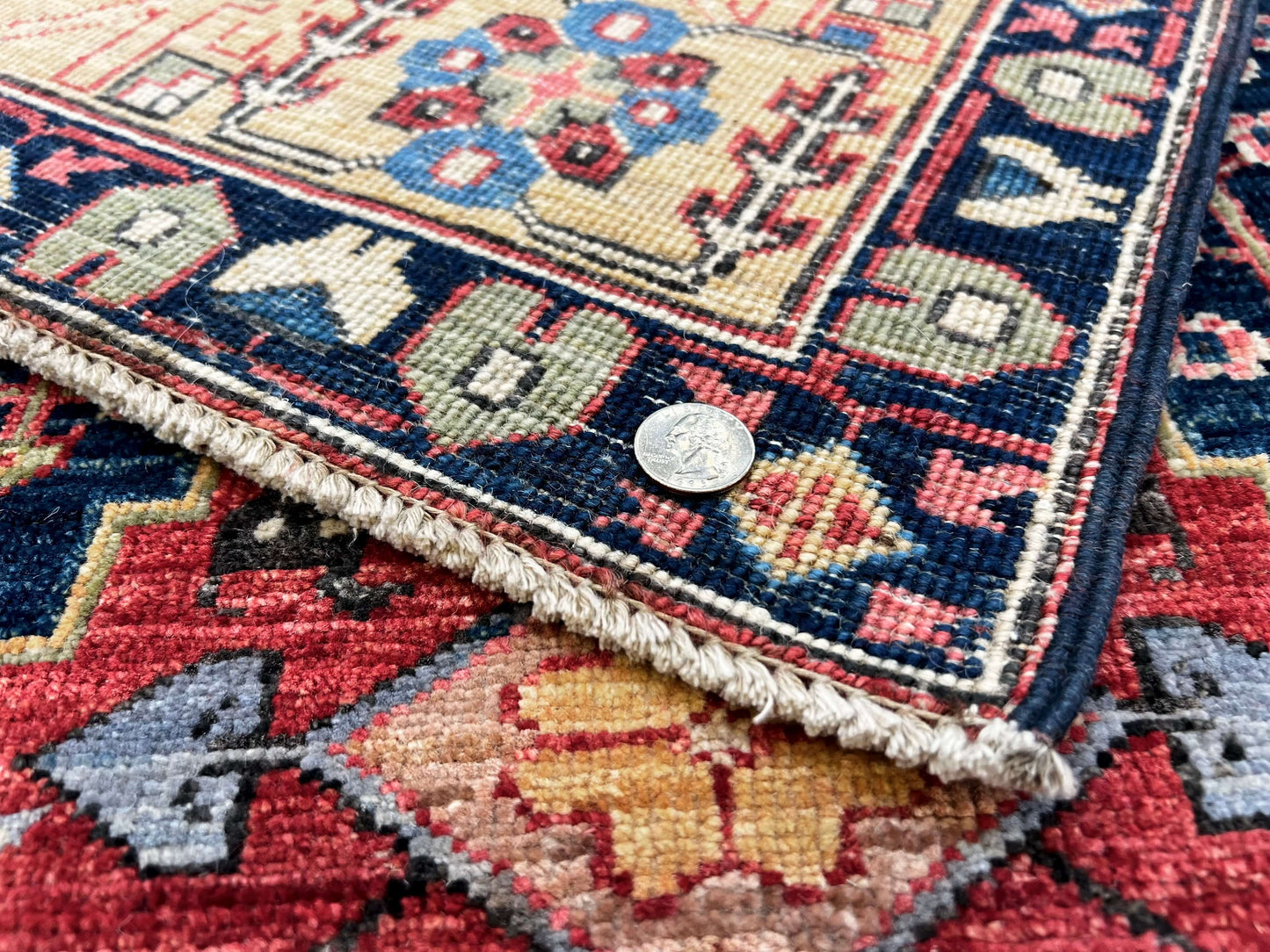 Heriz -nav/gld 3'03"x10' Runner