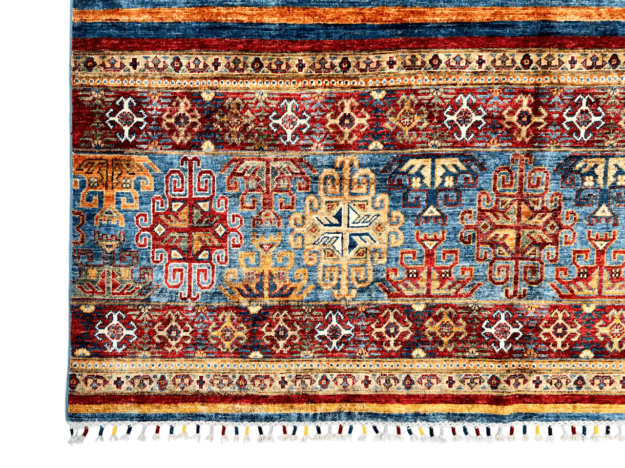 Khorjin (6'01"x8'07") blue/mulitcolor