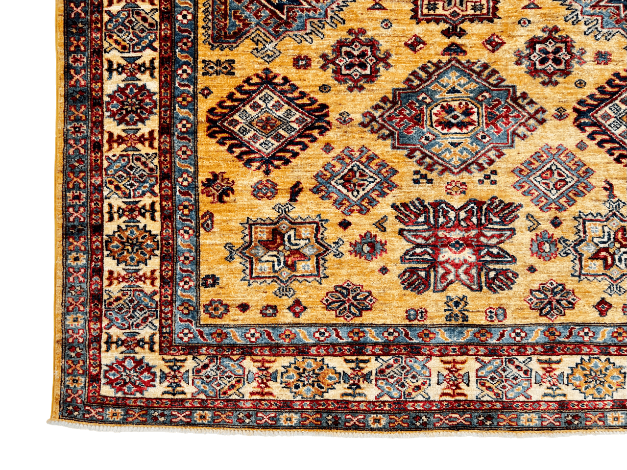 Super Kazak (5'08"x7'11") gold/ivory