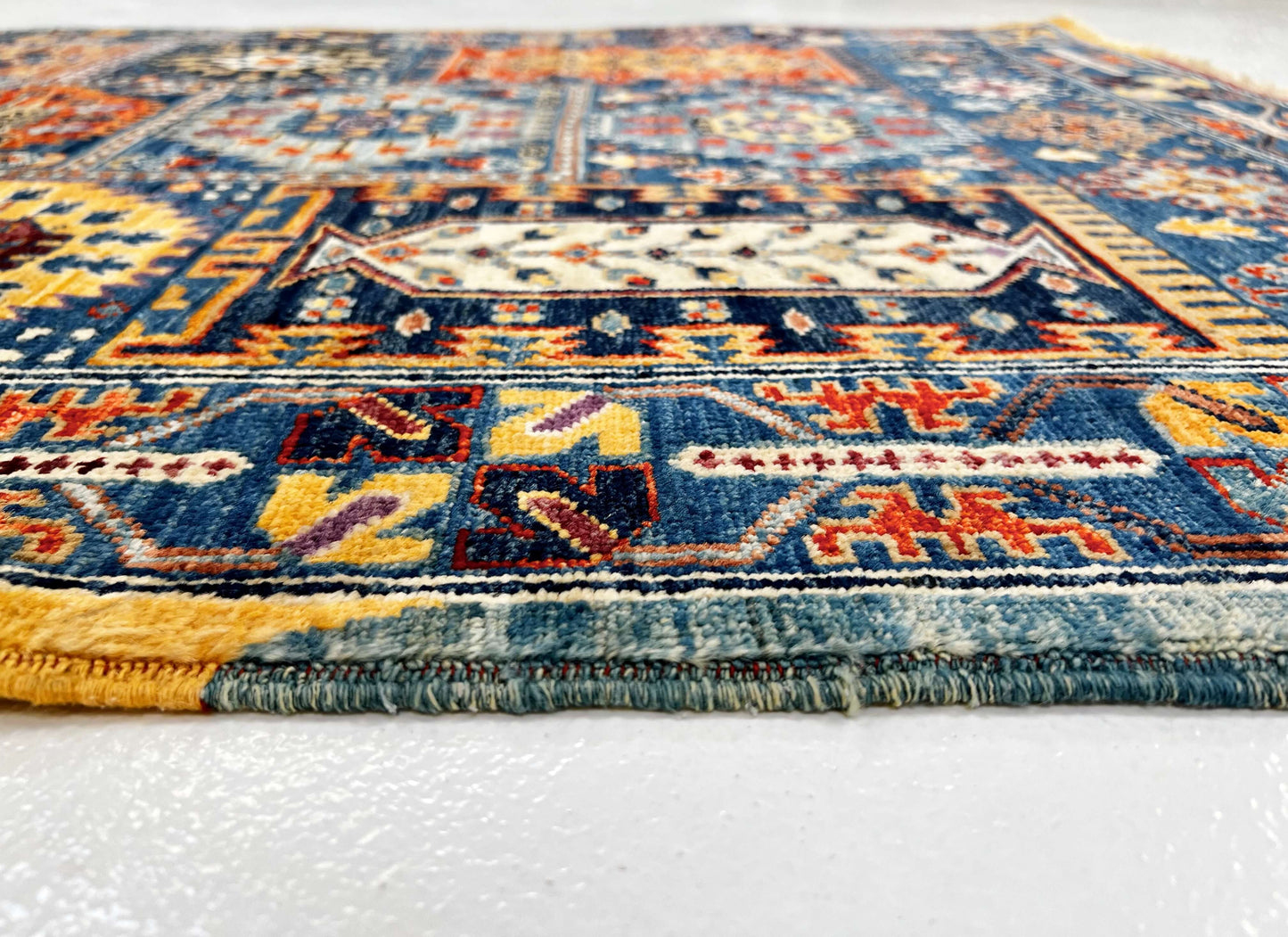Afghan Wazir (3'04"x5'03") blue/multicolor