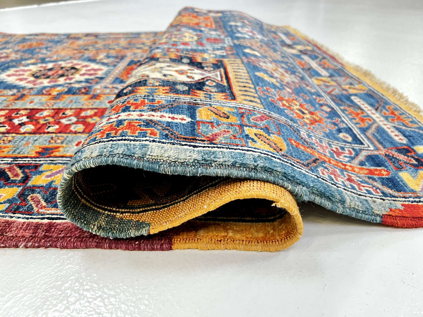 Afghan Wazir (3'04"x5'03") blue/multicolor