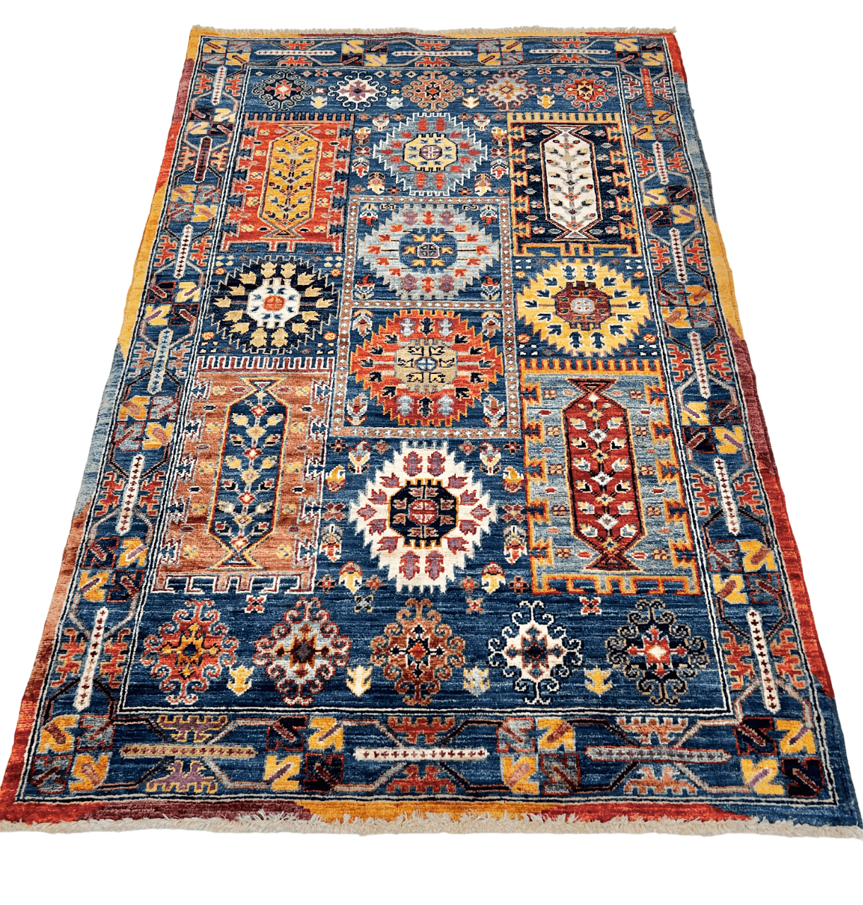 Afghan Wazir (3'04"x5'03") blue/multicolor