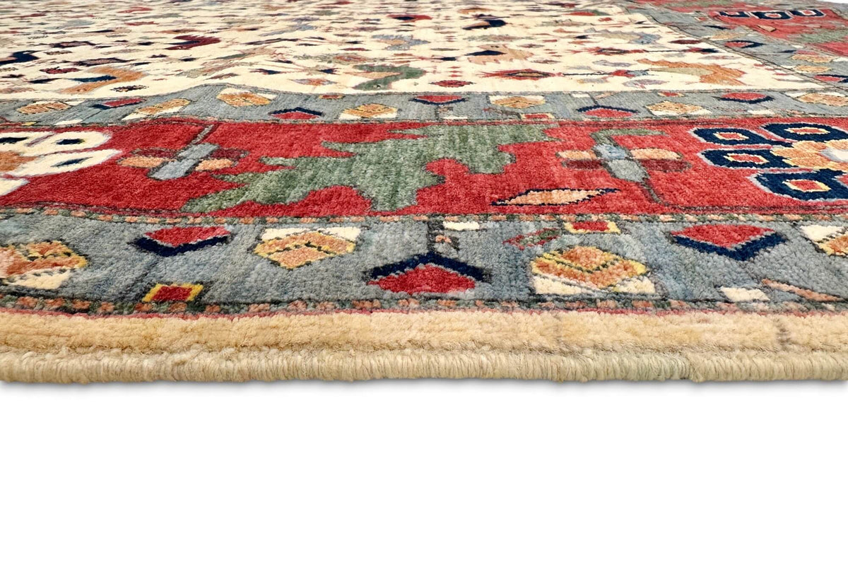 Farahan Sina - Qashqai (5'00"x6'11") ivory/red
