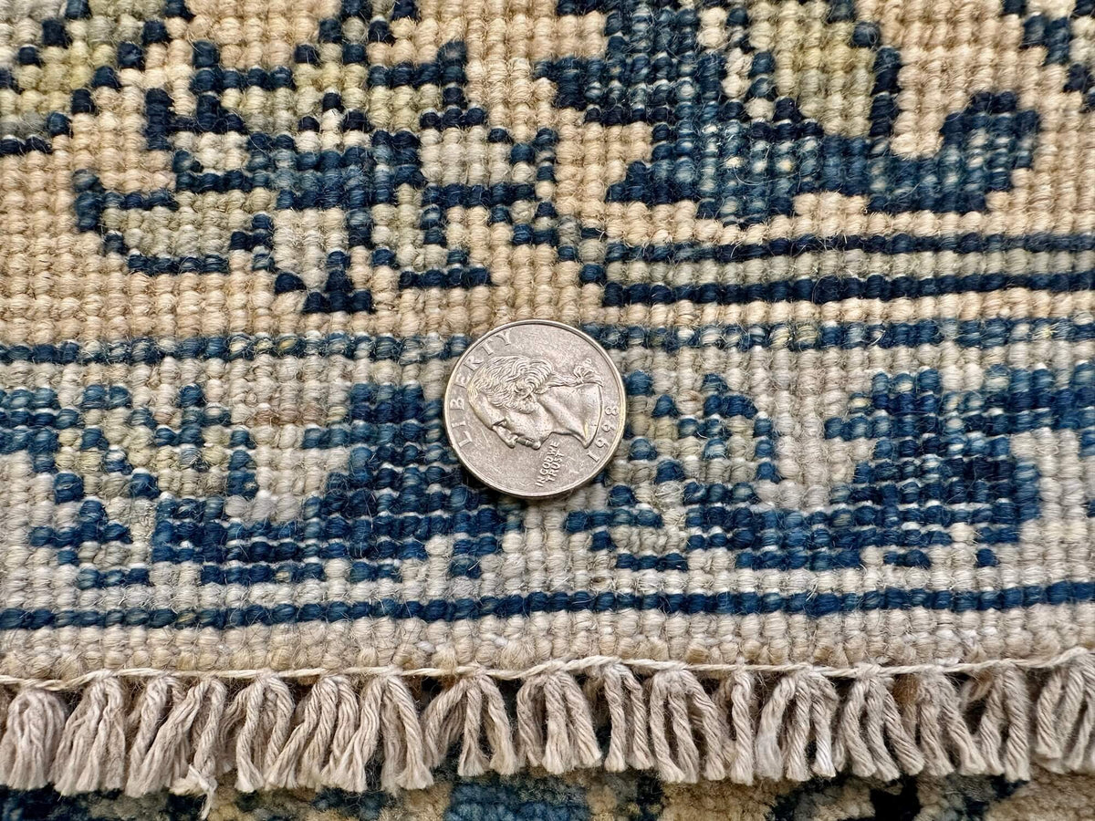 Sina - Afghan Serapi (3'01"x5'03") ivory/blue
