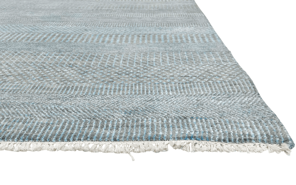 Durva/Grass Design (9'01"x12'02") lt.blue/gray