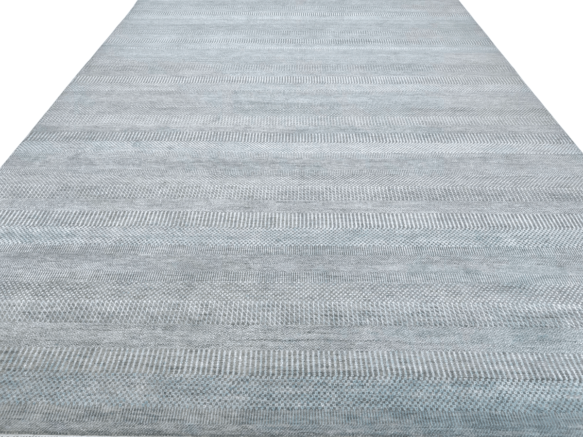 Durva/Grass Design (9'01"x12'02") lt.blue/gray