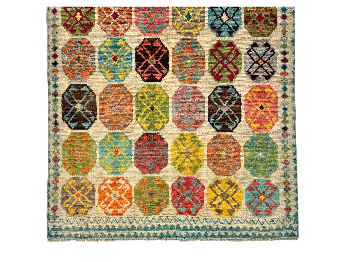 Afghan Anatolian (3'02"x4'10") ivory/multicolor