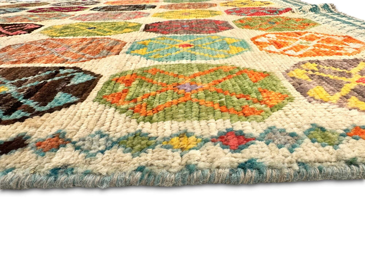 Afghan Anatolian (3'02"x4'10") ivory/multicolor