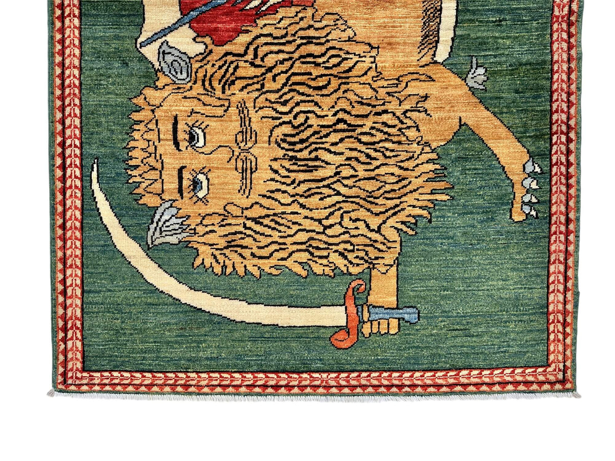 Fine Ariana - King of the Jungle (3'05"x5'04") green/gold