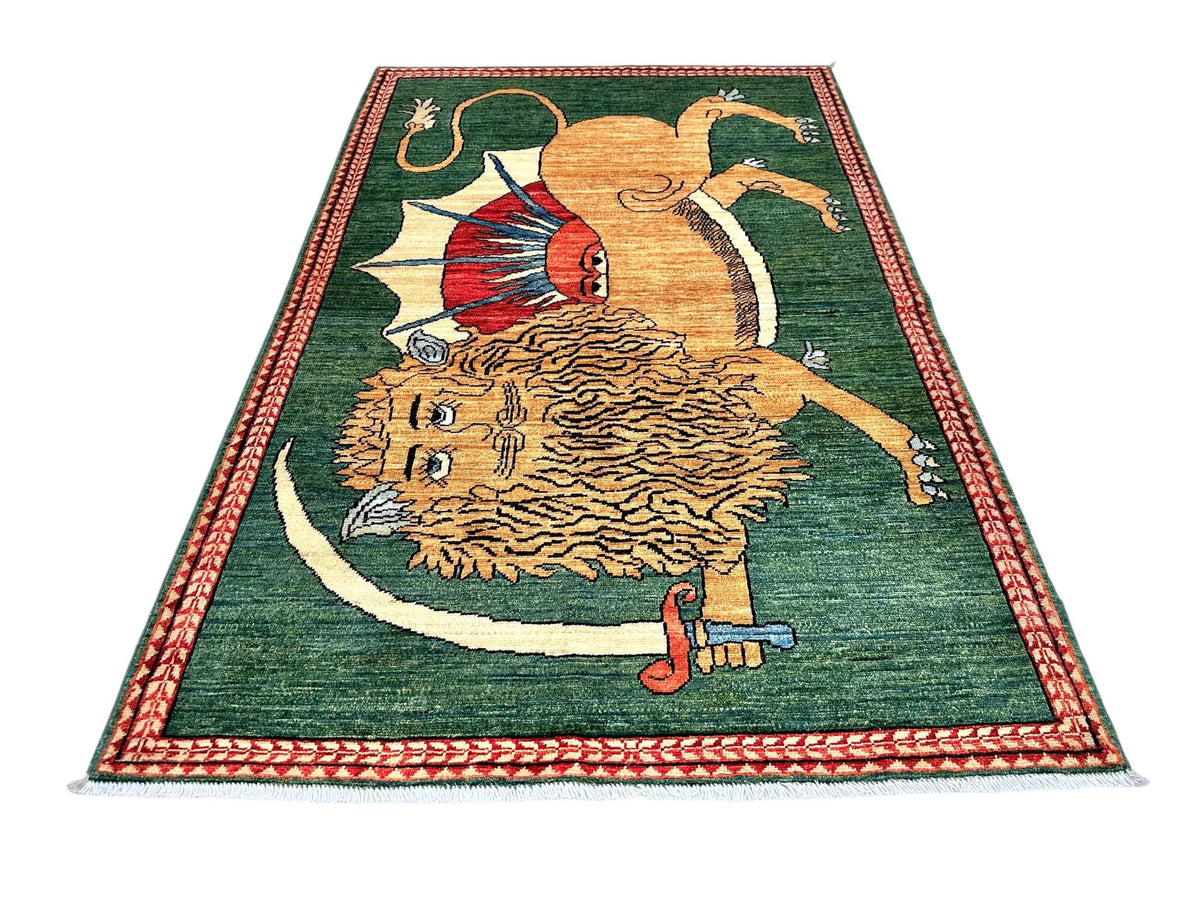 Fine Ariana - King of the Jungle (3'05"x5'04") green/gold