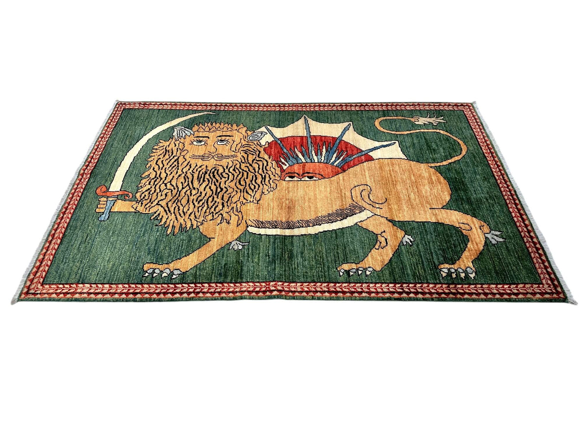 Fine Ariana - King of the Jungle (3'05"x5'04") green/gold