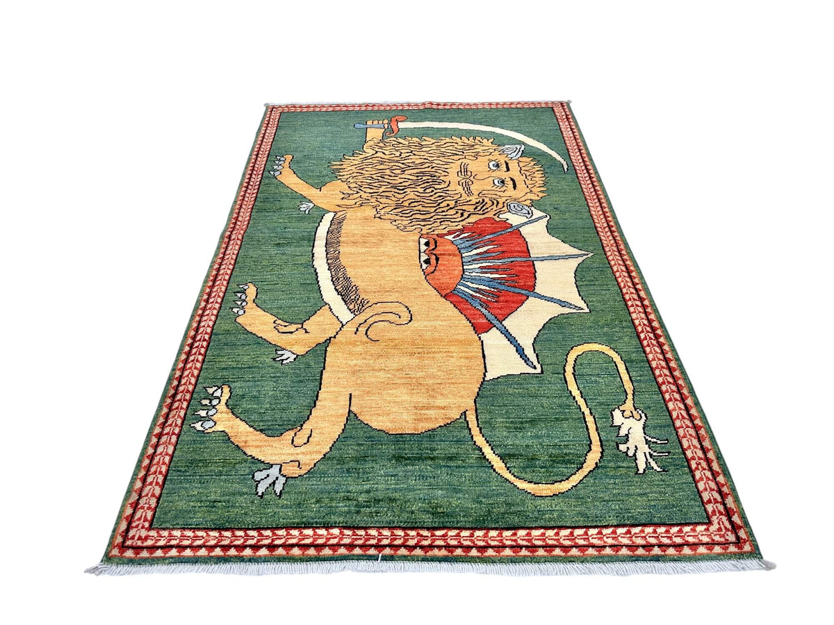 Fine Ariana - King of the Jungle (3'05"x5'04") green/gold