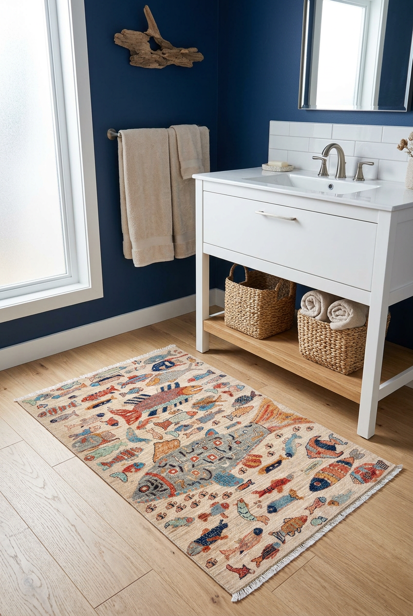 Fine Ariana - Oceanic (3'04"x5'00") ivory/multicolor