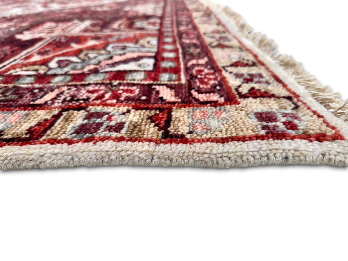 Indo-Oushak - Heriz Design (approx. 8'x10') ivory/dk.red
