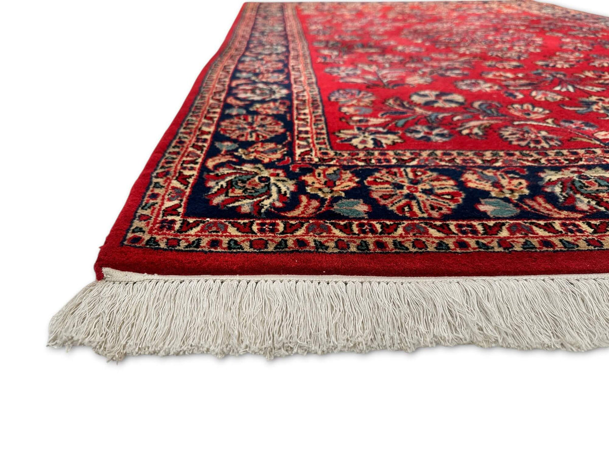 Vintage Indo-Persian - Sarouk (4'07"x6'08") red/navy