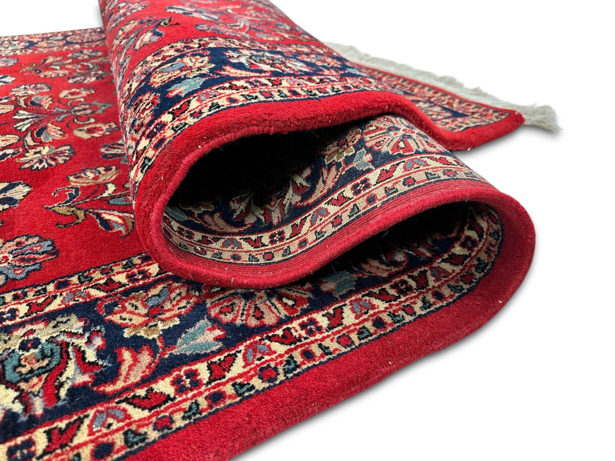 Vintage Indo-Persian - Sarouk (4'07"x6'08") red/navy