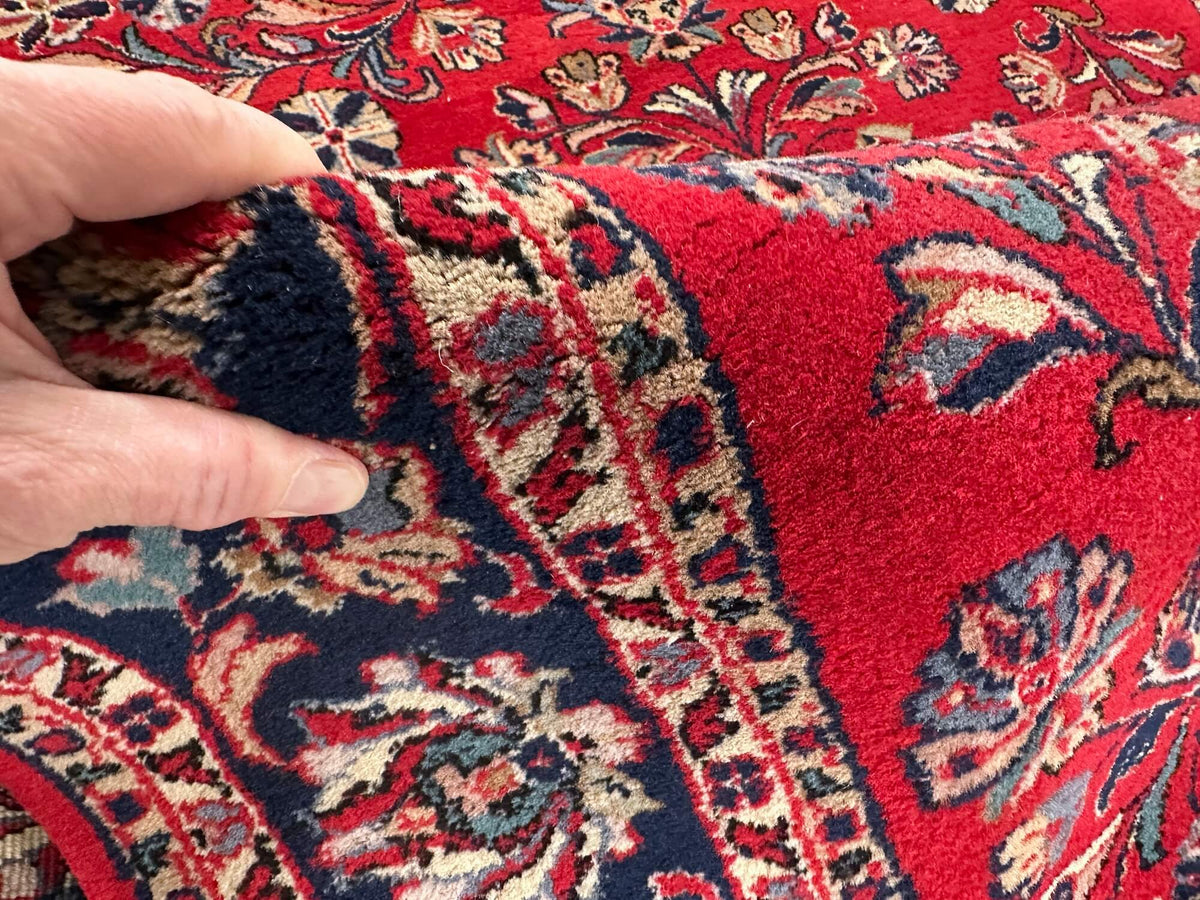 Vintage Indo-Persian - Sarouk (4'07"x6'08") red/navy