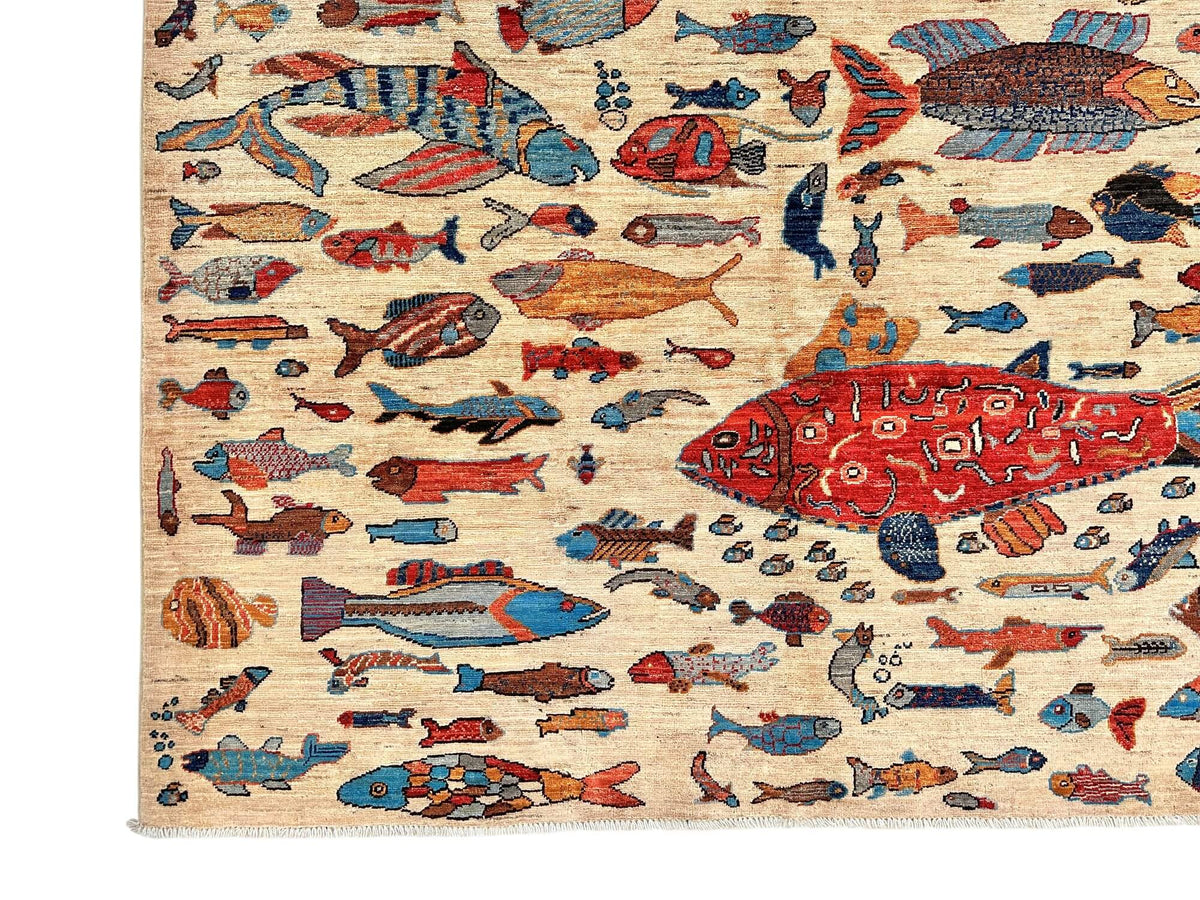 Fine Aryana - Oceanic (5'11"x9'00") ivory/multicolor