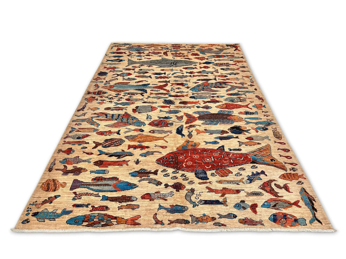 Fine Aryana - Oceanic (5'11"x9'00") ivory/multicolor