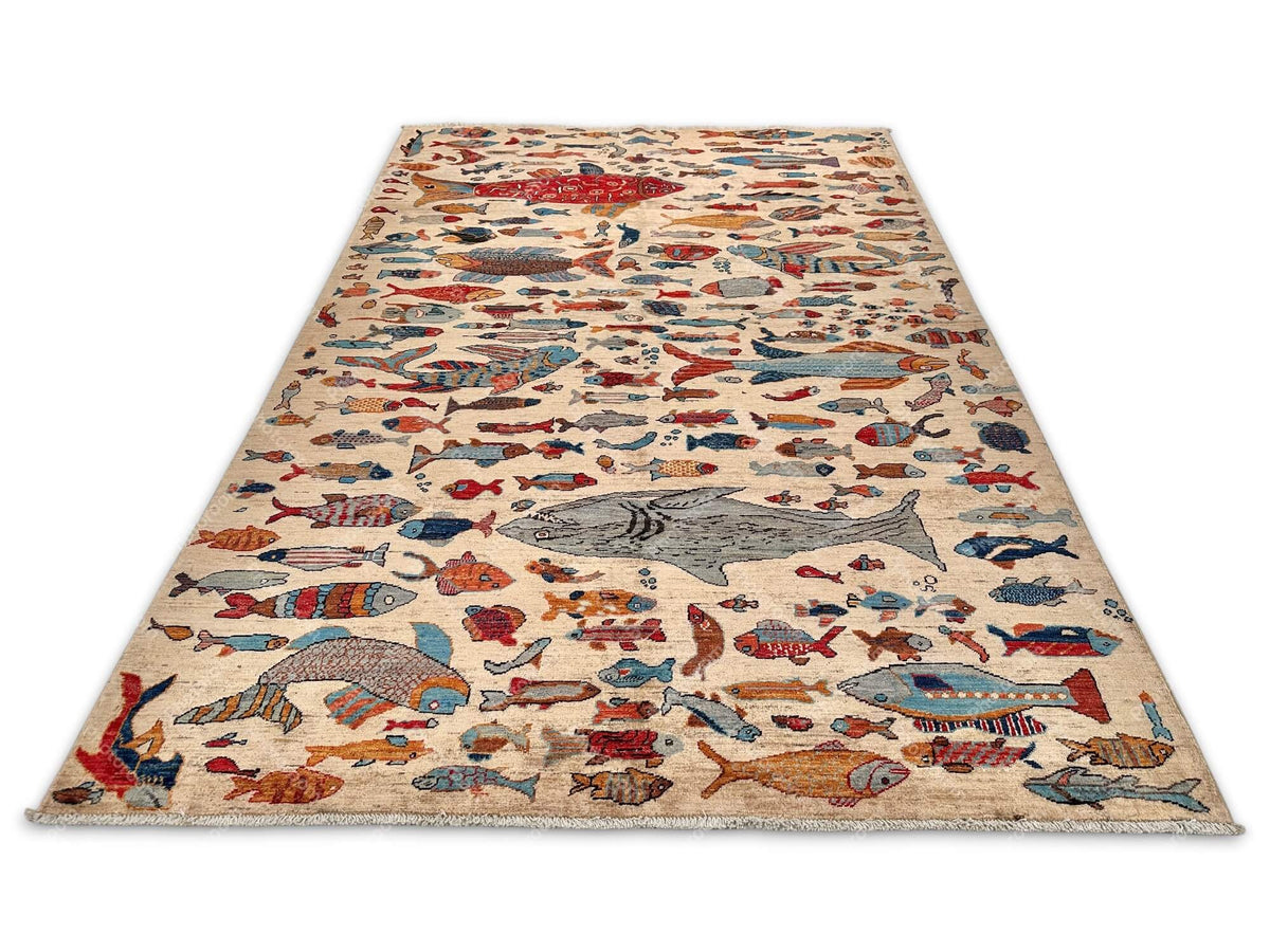 Fine Aryana - Oceanic (5'11"x9'00") ivory/multicolor