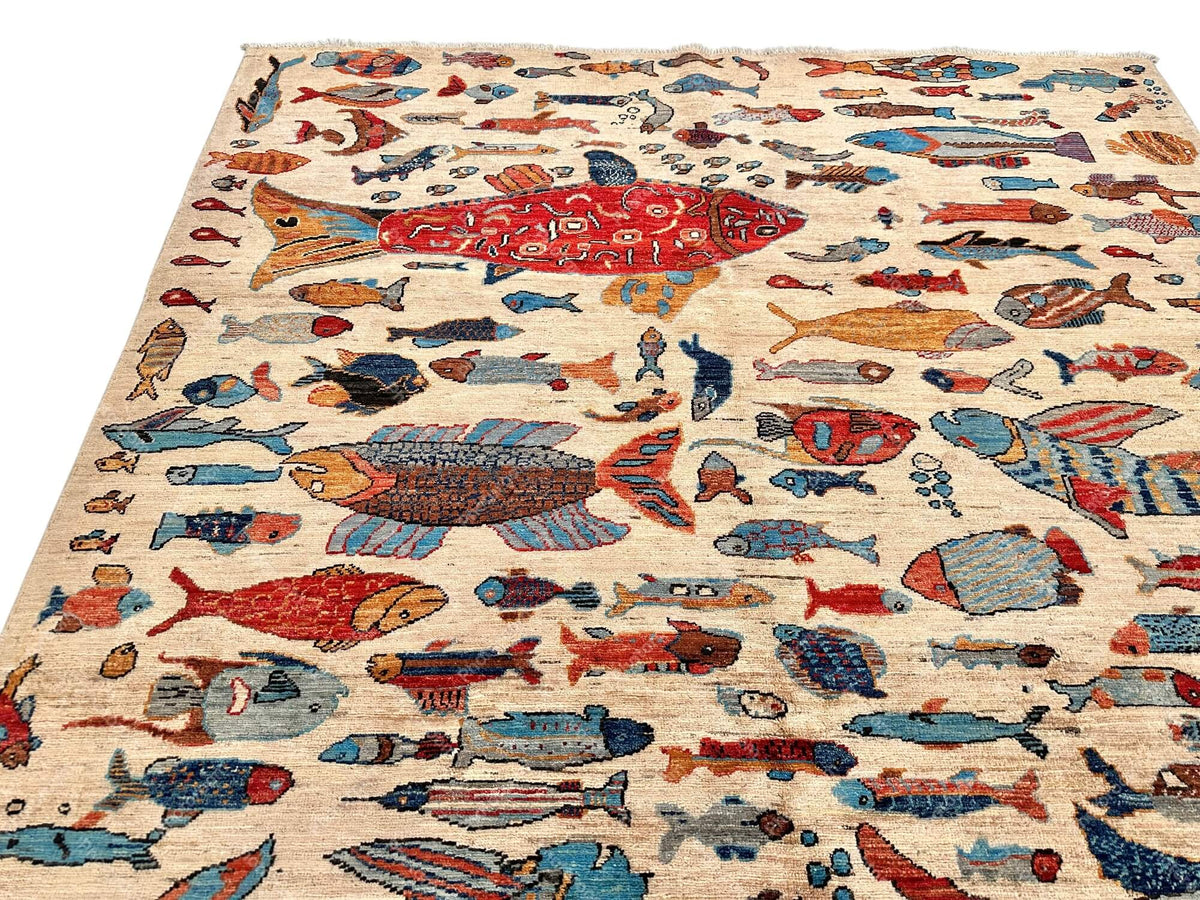 Fine Aryana - Oceanic (5'11"x9'00") ivory/multicolor