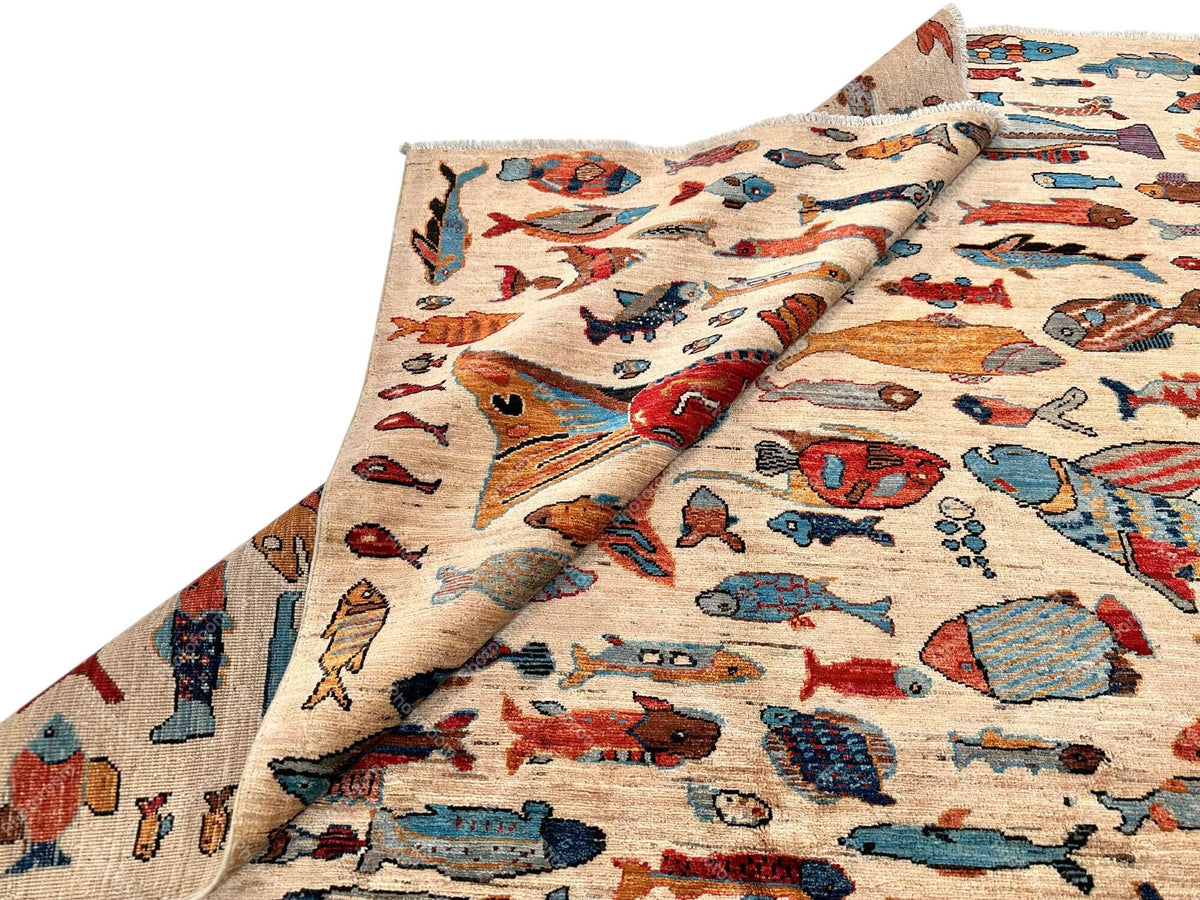 Fine Aryana - Oceanic (5'11"x9'00") ivory/multicolor