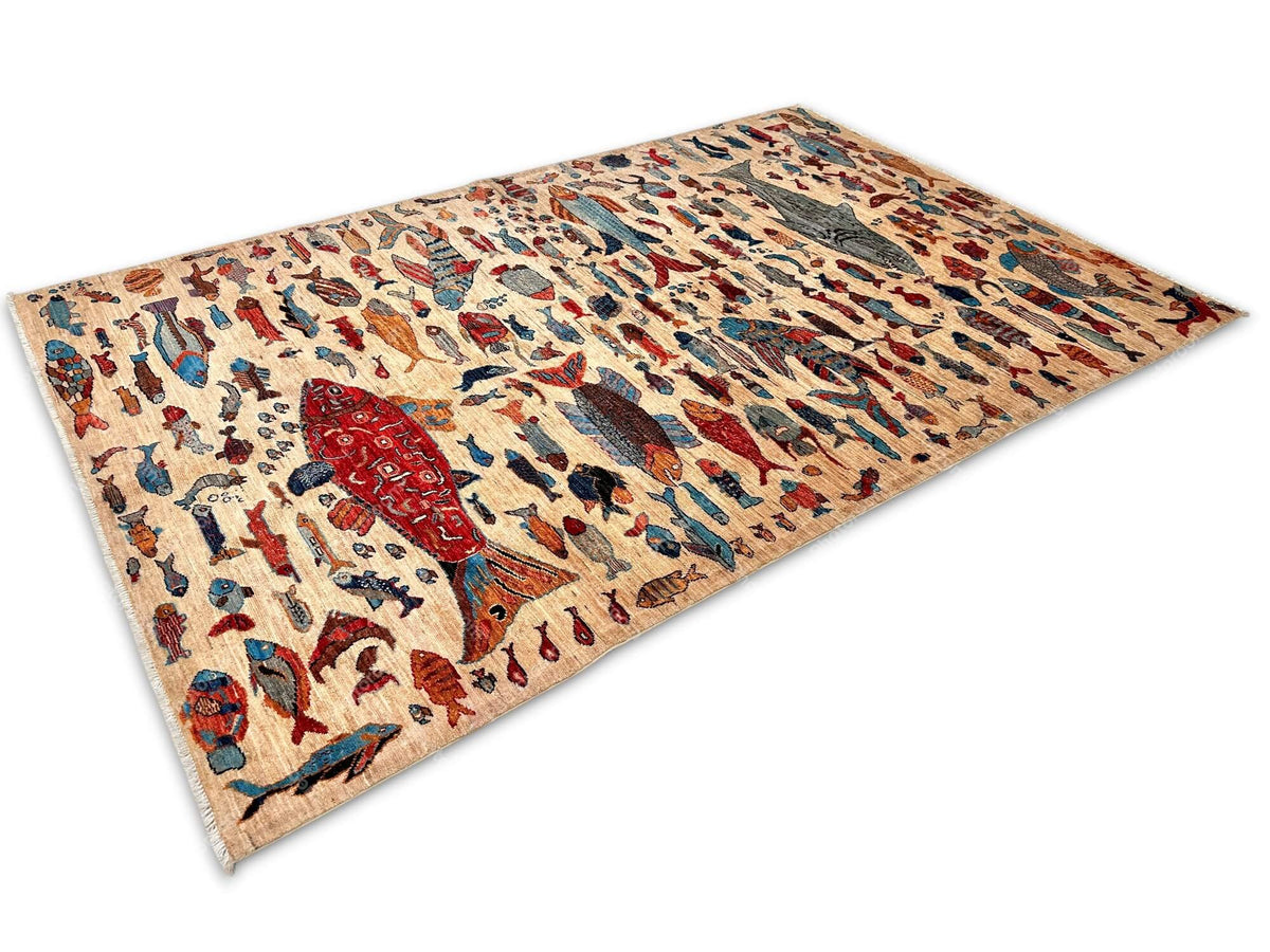 Fine Aryana - Oceanic (5'11"x9'00") ivory/multicolor