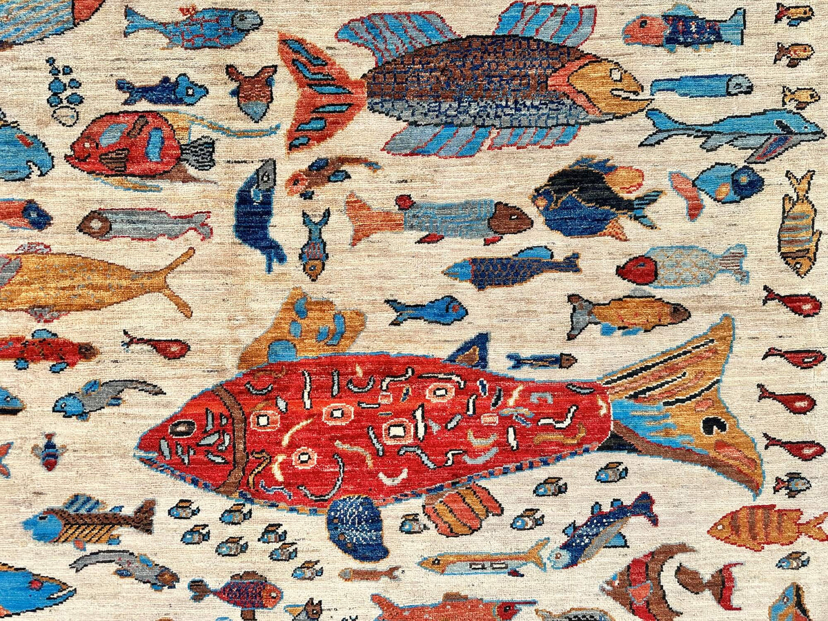Fine Aryana - Oceanic (5'11"x9'00") ivory/multicolor