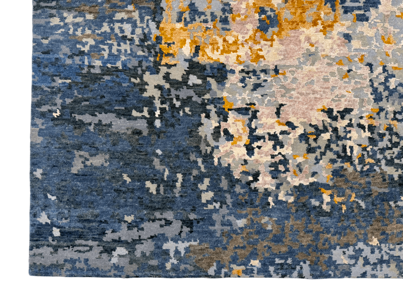 Contemporary Abstract (6x9) blue/gold