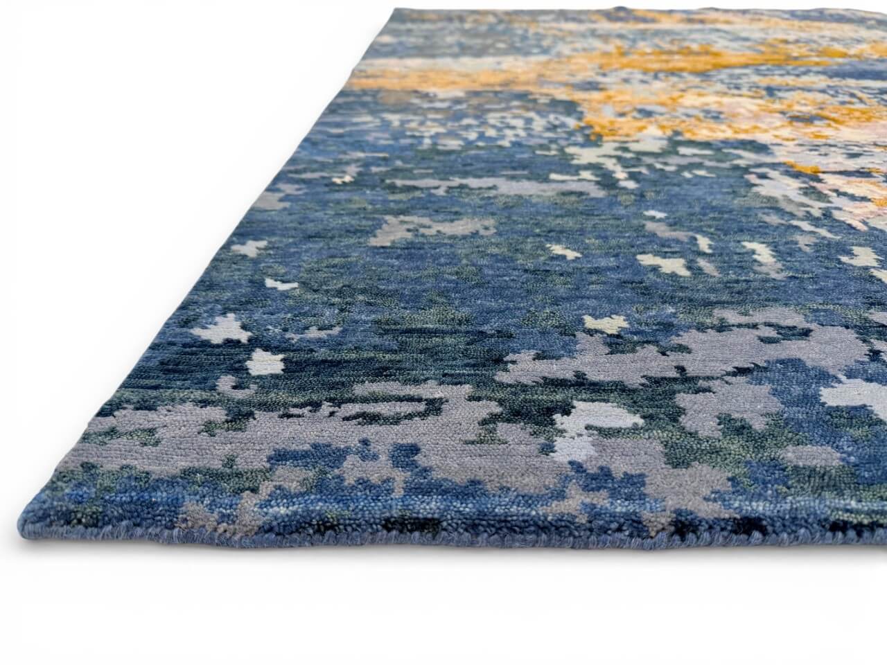 Contemporary Abstract (6x9) blue/gold